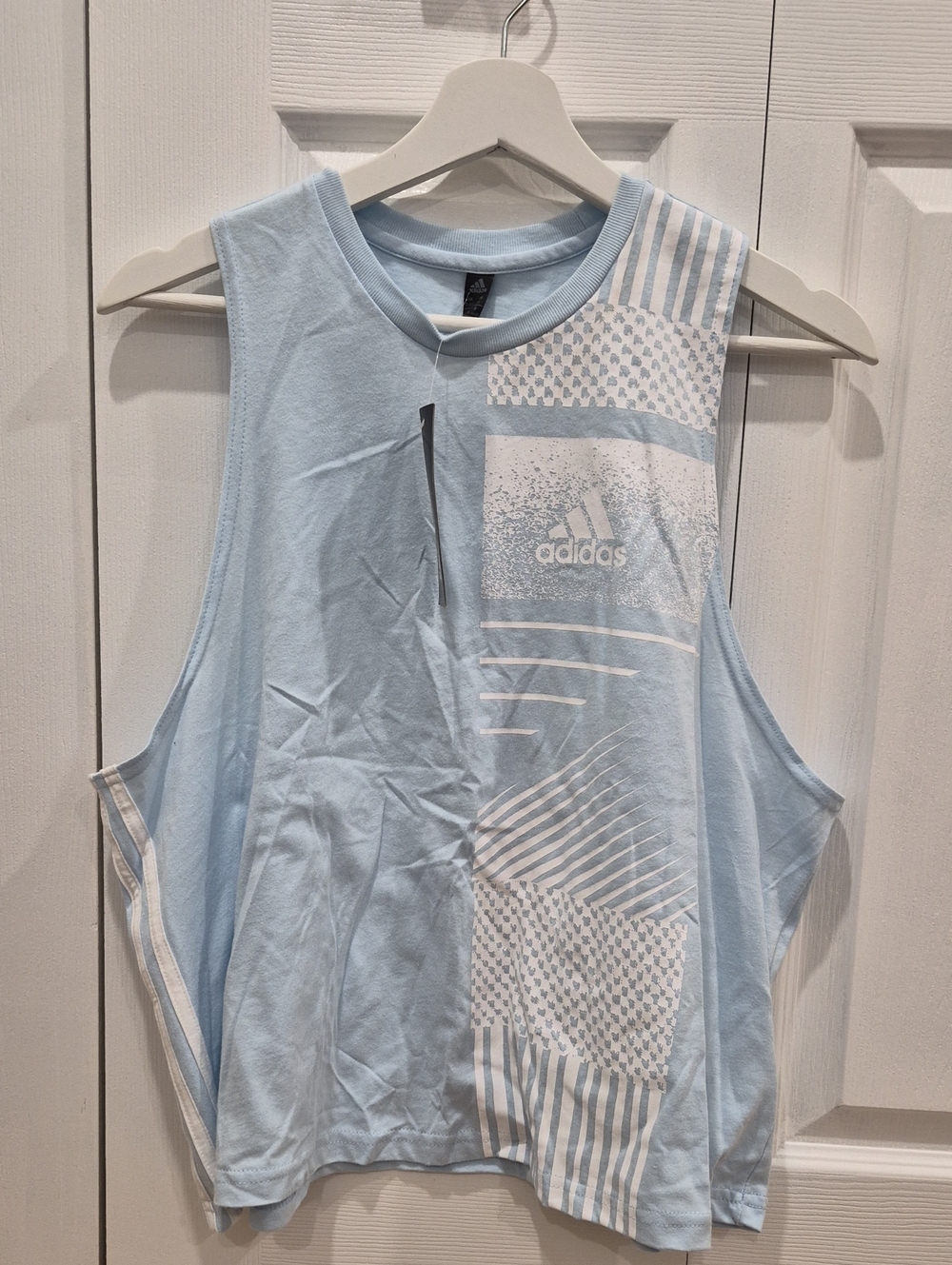 adidas Light Blue Graphic Men's Tank Top